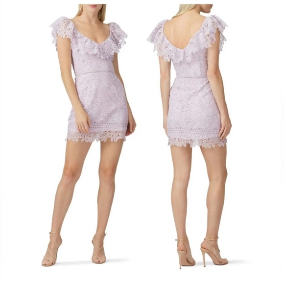 Saylor Lilac Lace Purple Dress Size Medium - Picture 1 of 13